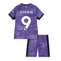 Dres Liverpool Darwin Nunez #9 Rezervni za djecu 2023-24 Kratak Rukav (+ kratke hlače)